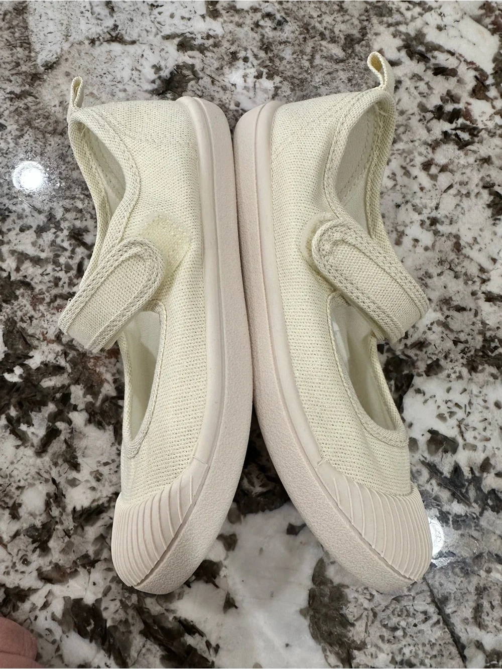 Cat & Jack Cream Canvas Mary Jane Kids Shoes size 12
